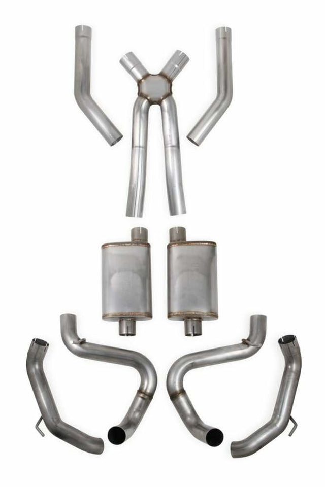 Hooker BlackHeart Fits 1970-1974 Camaro, 3", LS Swap Exhaust System- S/S 70501386-RHKR for 1970-1974 Chevy Firebird black polished stainless steel