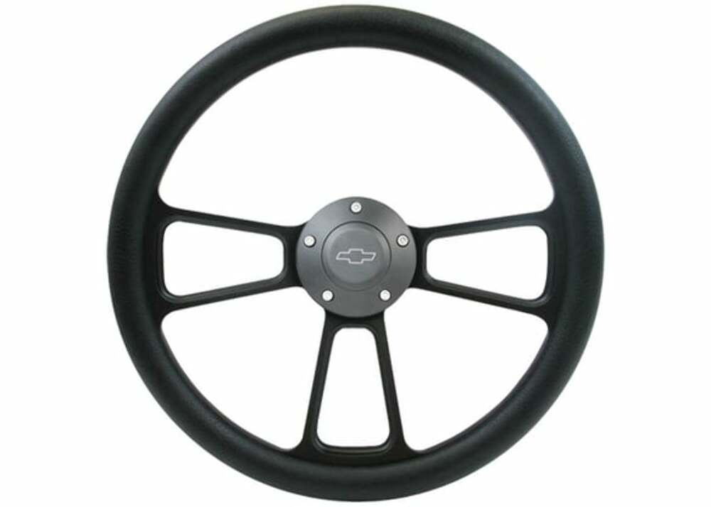 1970-73 Blazer Custom Steering Wheels-Black / Black-Bowtie STRF8BB170-73