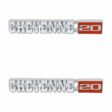 1971-1972 C/K Series Trucks; C/K Fender Badge Pair - Cheyenne 20 04-593
