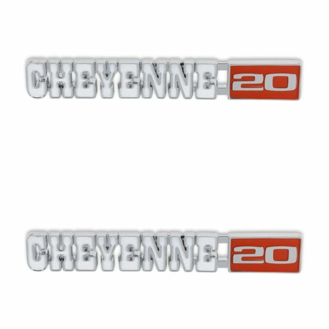 1971-1972 C/K Series Trucks; C/K Fender Badge Pair - Cheyenne 20 04-593