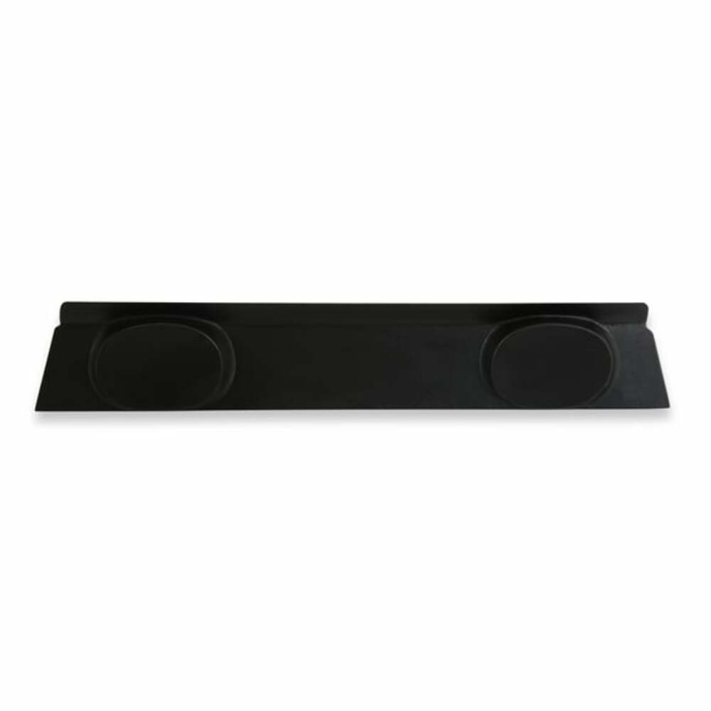 1971-1973 Ford Mustang Coupe package tray with 6x9 speaker pods factory style black ABS plastic D1ZZ-6546656-SP Scott Drake