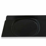 1971-1973 Ford Mustang Coupe package tray with 6x9 speaker pods factory style black ABS plastic D1ZZ-6546656-SP Scott Drake