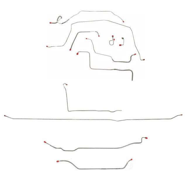 Complete Brake Line Kit for 1971-1972 Chevy C10 / GM C1500, , Power Brakes ABS 2WD long bed stainless steel