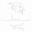 Complete Brake Line Kit for 1971-1972 Chevy C10 / GM C1500, , Power Brakes ABS 2WD long bed stainless steel