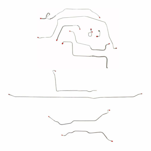 Complete Brake Line Kit for 1971-1972 Chevy C10 / GM C1500, , Power Brakes ABS 2WD long bed stainless steel