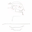 Complete Brake Line Kit for 1971-1972 Chevy C10 / GM C1500, , Power Brakes ABS 2WD short bed stainless steel