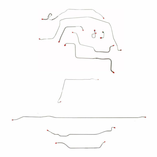 Complete Brake Line Kit for 1971-1972 Chevy C10 / GM C1500, , Power Brakes ABS 2WD short bed stainless steel