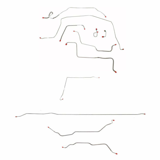 Complete Brake Line Kit for 1971-1972 Chevy C10 / GM C1500, , Power Brakes ABS 2WD short bed stainless steel