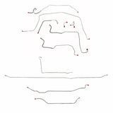 Complete Brake Line Kit for 1971-1972 Chevy C10 / GM C1500, , Standard Brakes ABS 2WD long bed stainless steel