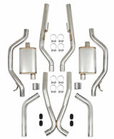 Hooker BlackHeart Fits 1973-1974 GM C10/15 2WD Short Bed, Cat-Back Exhaust System 70501417-RHKR for 1973-1974 Chevy C10 black stainless steel