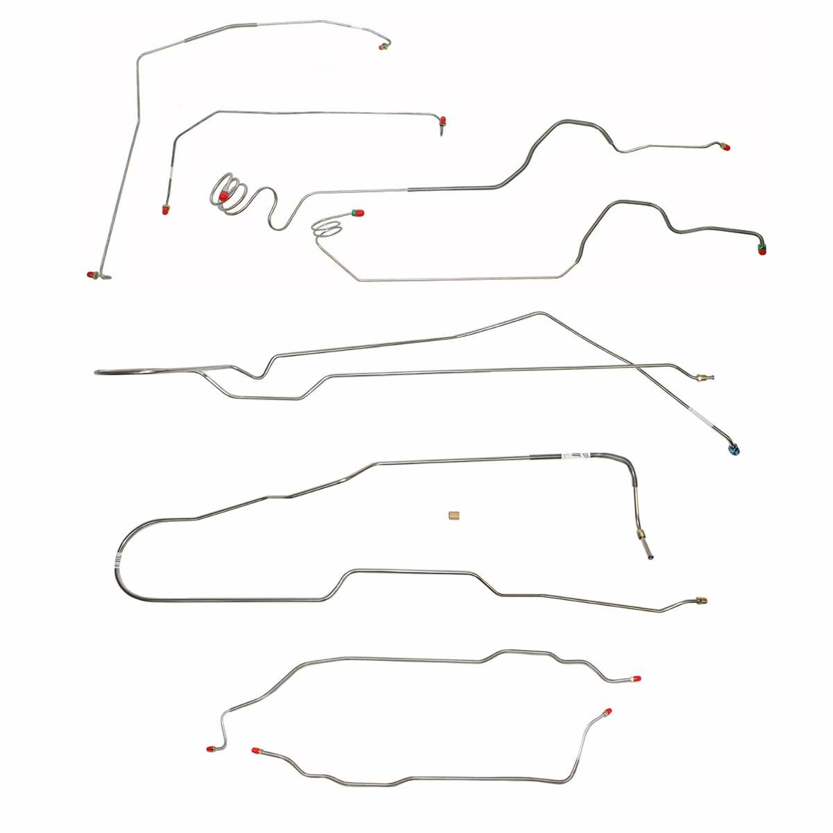 Complete Brake Line Kit for 1973-1980 Chevy C10 / GM C1500, , Power Brakes ABS 2WD short bed stainless steel