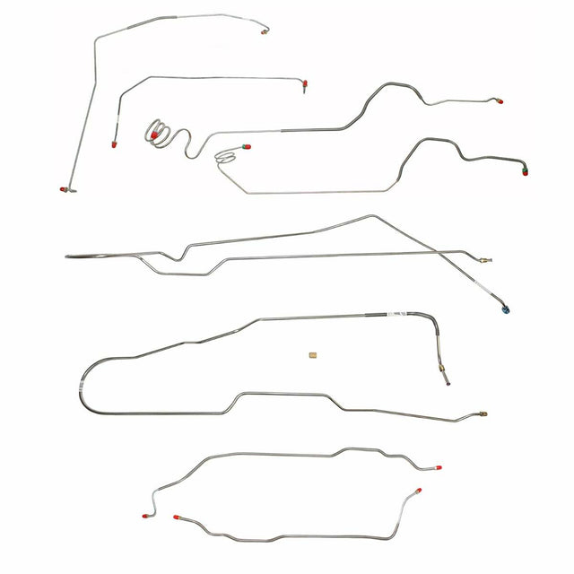 Complete Brake Line Kit for 1973-1980 Chevy C10 / GM C1500, , Power Brakes ABS 2WD short bed stainless steel