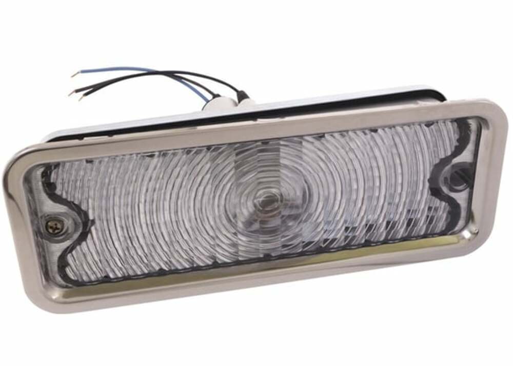 t Fits 1978-80 C10 Parking Lamp Assemblies-Clear-Deluxe With Trim PLA80DC-LH Brothers Trucks