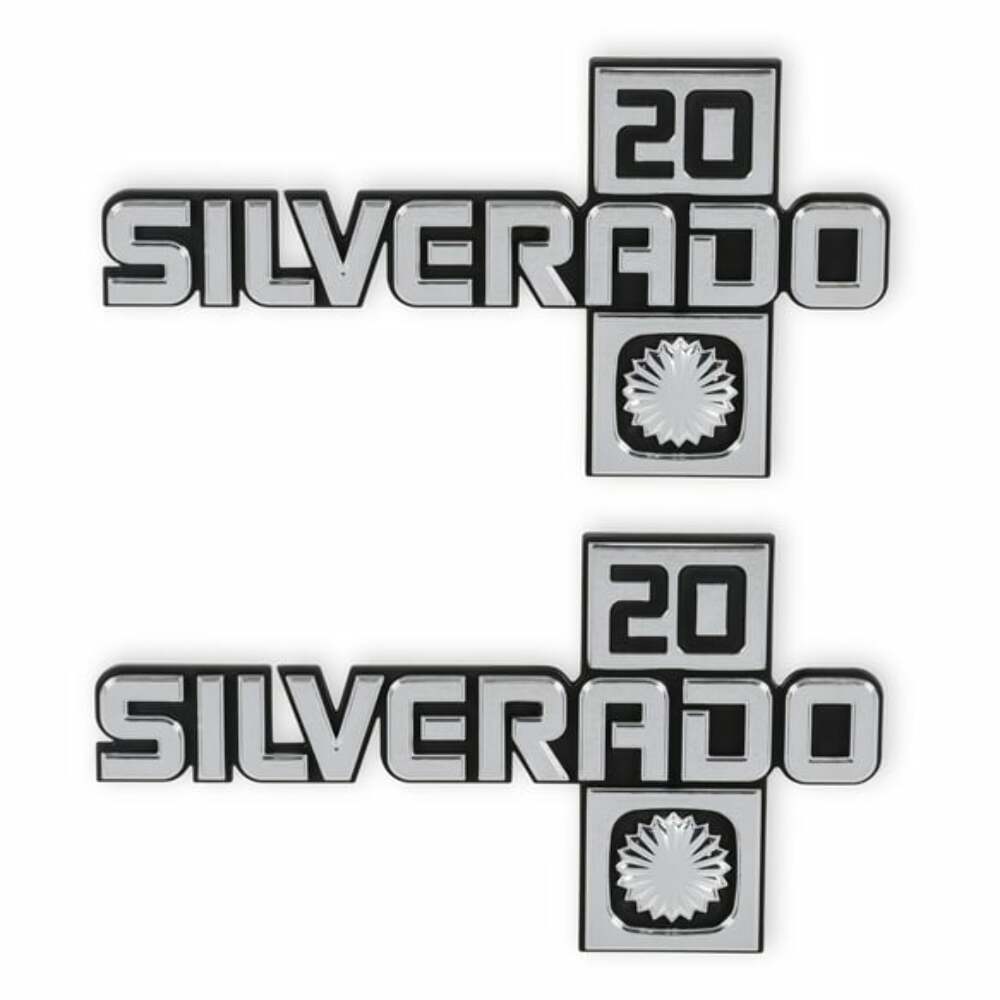 t Fits 1981-1988 C/K Series Trucks; C/K Fender Badge Pair - Silverado 20 04-553 Brothers Trucks
