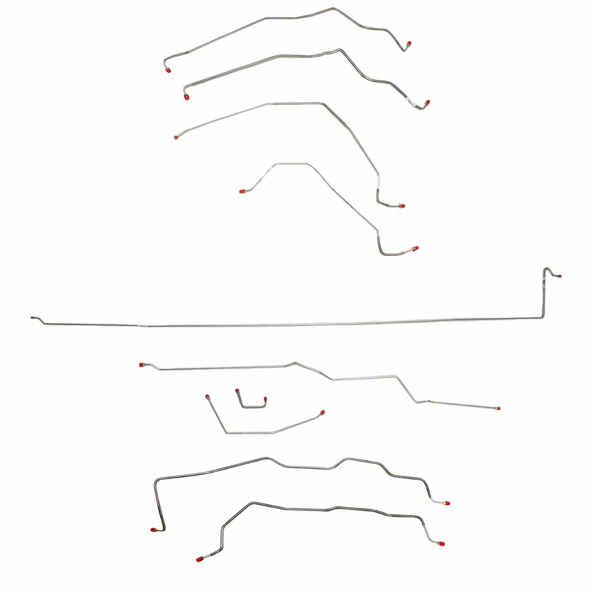 Complete Brake Line Kit for 1981-1983 Chevy K3500, , Crew Cab w/ , Dually Axle No ABS long bed stainless steel