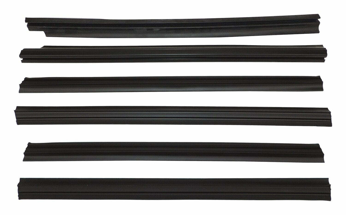 1984-1996 Jeep Cherokee Window Glass Weatherstrip Kit Jeep Cherokee XJ 4 Door 55235404MK black