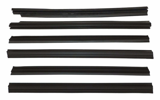 1984-1996 Jeep Cherokee Window Glass Weatherstrip Kit Jeep Cherokee XJ 4 Door 55235404MK black