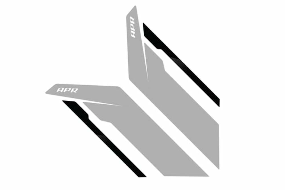 Fits 1985-2024 911 Porsche Sideburns - Silver / Black Stripe for Audi and VW