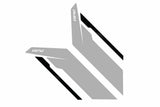 Fits 1985-2024 911 Porsche Sideburns - Silver / Black Stripe for Audi and VW