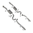 Fits 1986-04 Mustang GT LX Cobra Varitune Full Cat Back Exhaust w/ S/S Tips-3001 for 1986-1904 Mustang