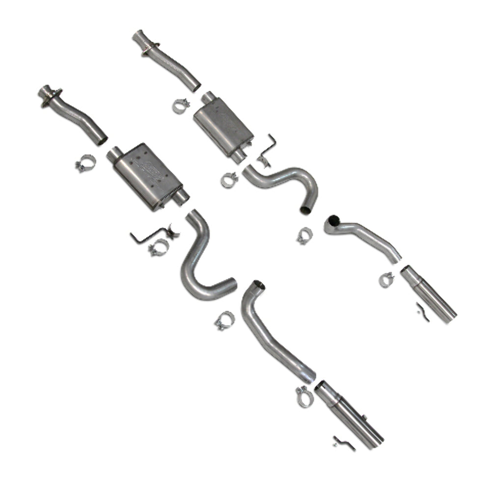 Fits 1986-04 Mustang GT LX Cobra Varitune Full Cat Back Exhaust w/ S/S Tips-3001 for 1986-1904 Mustang