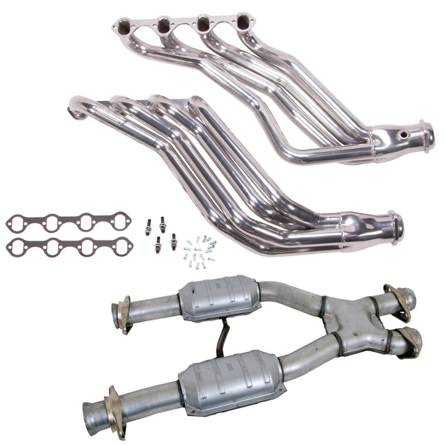 t Fits 1986-1993 Mustang 1-3/4 Tube Headers, Short Mid X Pipe w/Converters-15693 BBK Performance