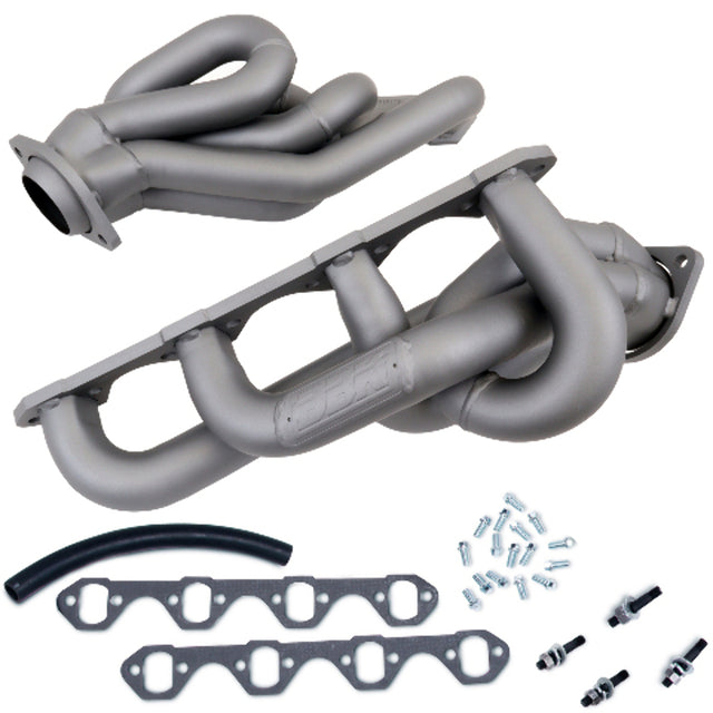 1986-1993 Ford Mustang 5.0 Shorty Equal Length Headers 1-5/8 Titanium 1512 ceramic coated polished