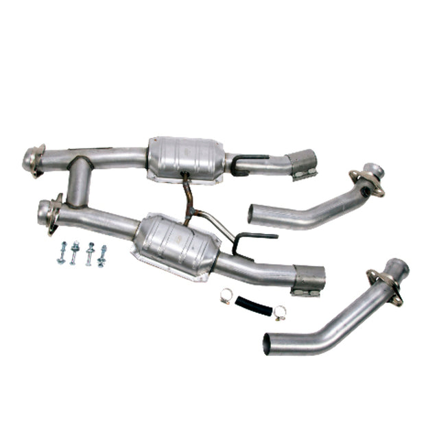 Fits 1986-1993 Mustang 5.0 2.5 Full High Flow H Pipe W/Converters-1521
