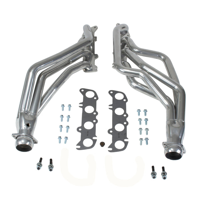 Fits 1986-2004 Mustang Coyote Swap 1-3/4" Long Tube Exhaust Headers-Silver-16340 for 1986-2004 Ford Mustang ceramic coated polished