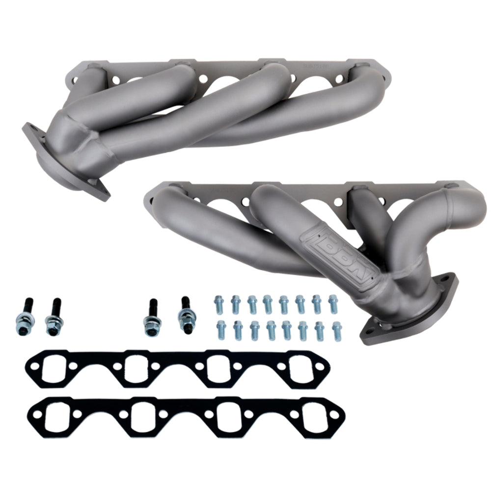 Fits 1987-95 Ford F150 302 1-5/8 Shorty Exhaust Headers (Titanium Ceramic)-3510 for 1987-1995 Ford F-150 ceramic coated polished