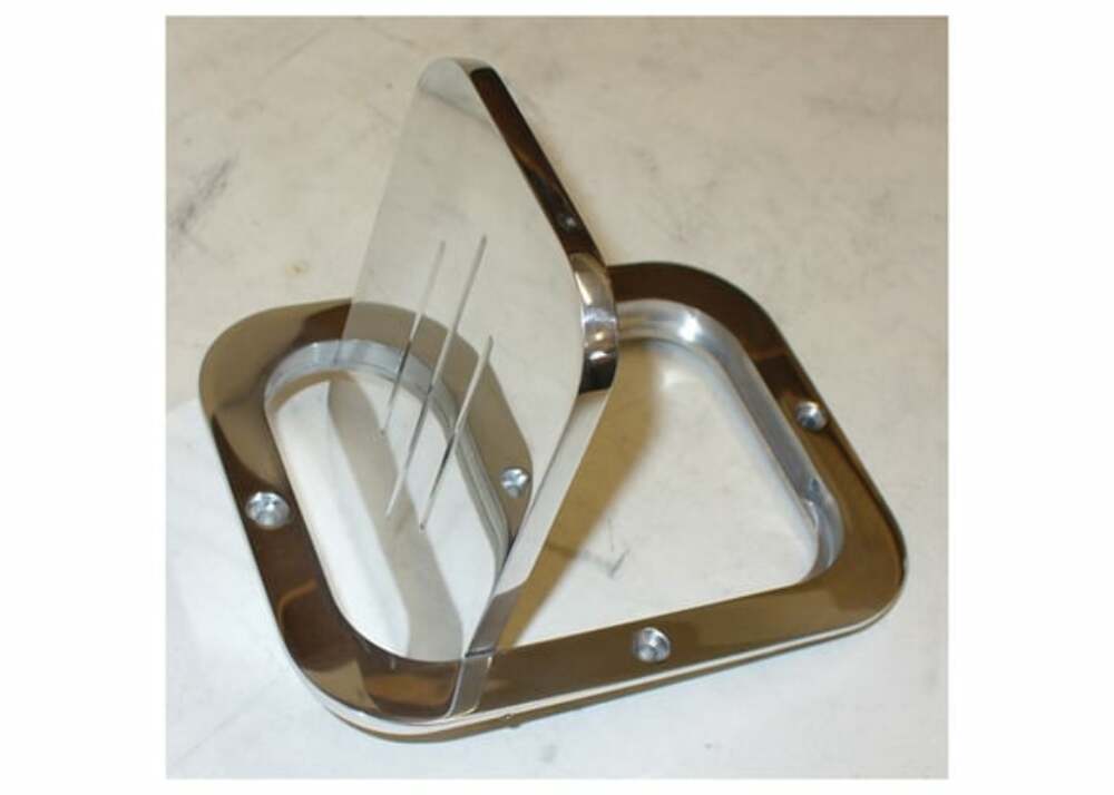 1987 Blazer Billet Fuel Door-W/ Ball Milling-Polished-Rectangle BFDRECTWITH aluminum