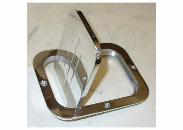 1987 Blazer Billet Fuel Door-W/ Ball Milling-Polished-Rectangle BFDRECTWITH aluminum