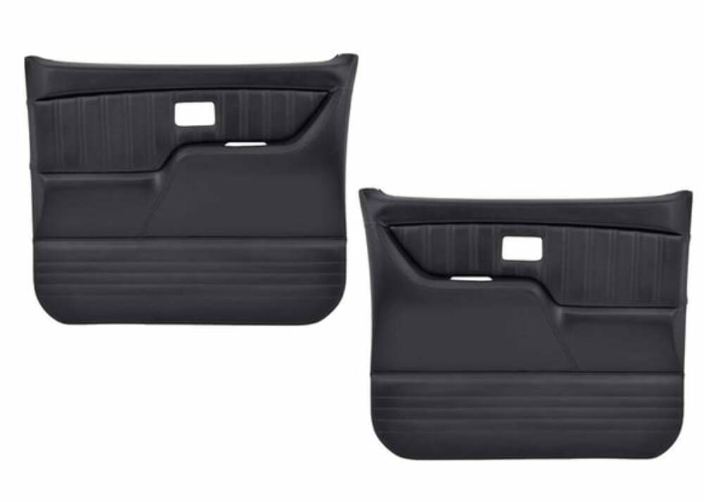 t Fits 1987 Blazer Custom Sport Door Panels-Black-Black Stitching QDP0087BLACK Brothers Trucks
