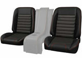 t Fits 1987 Chevrolet Blazer Bucket Seats Sport-Black w/ Red Stitching QSBKT87RED Brothers Trucks