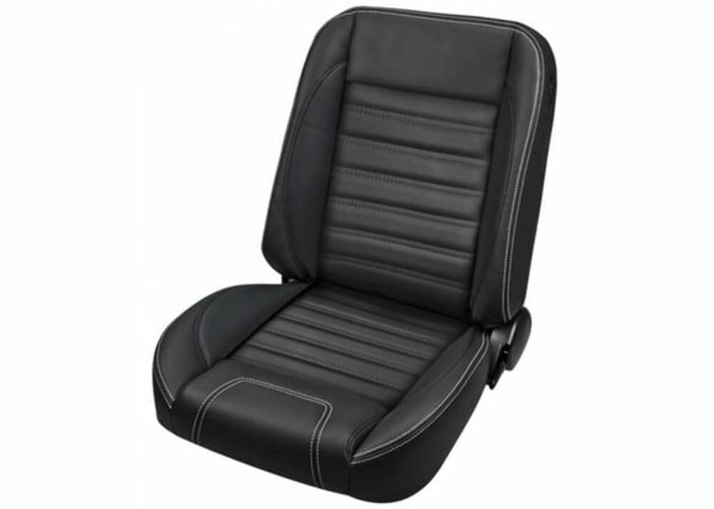 t Fits 1987 Chevrolet Blazer Bucket Seats Sport-Black w/ Red Stitching QSBKT87RED Brothers Trucks