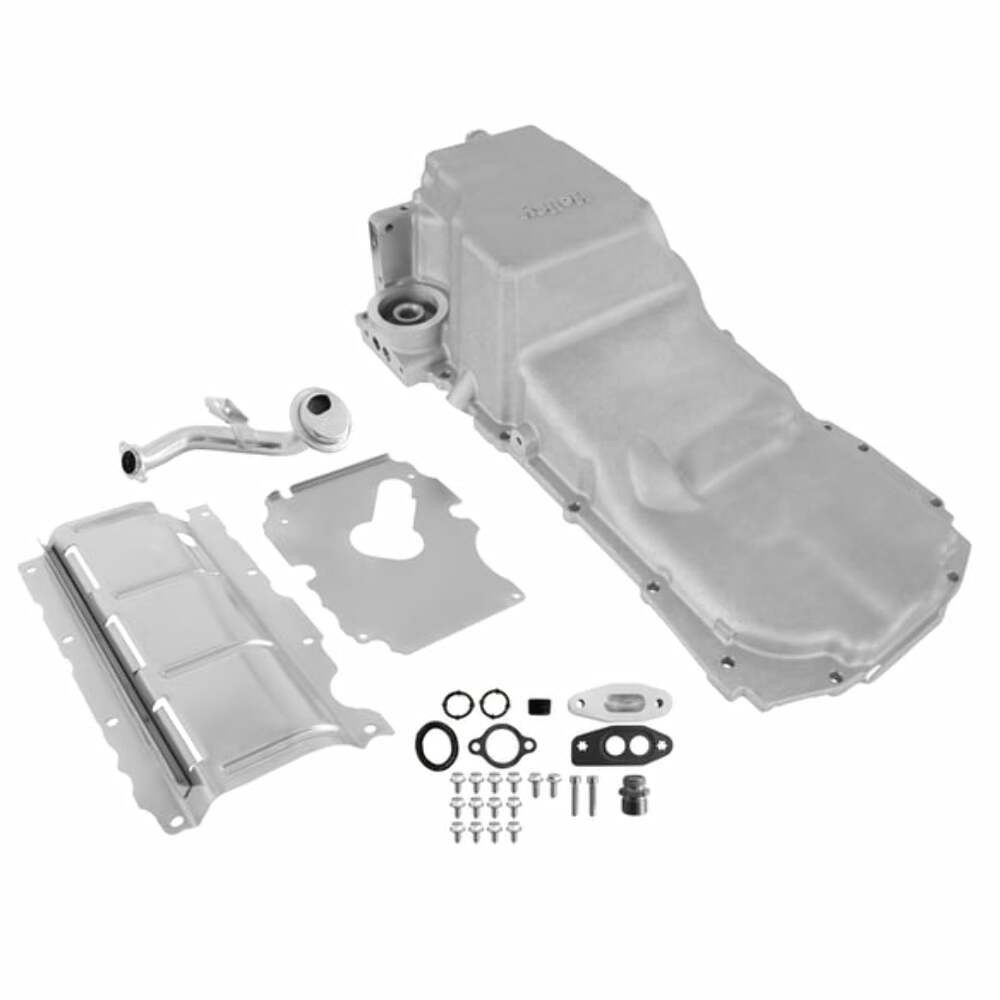 Hooker performance muffler aluminum fits-1988-2000-gmc-c2500-holley-gm-lt-swap-oil-pan-4wd-truck-off-road-302-24