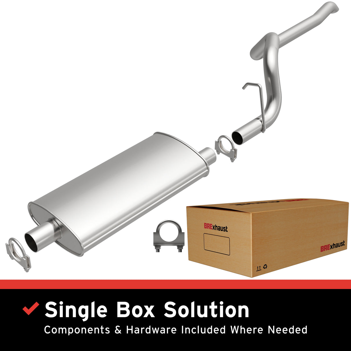 Fits 1993-1995 Jeep Cherokee Direct-Fit Replacement Exhaust System 106-0116 aluminized steel