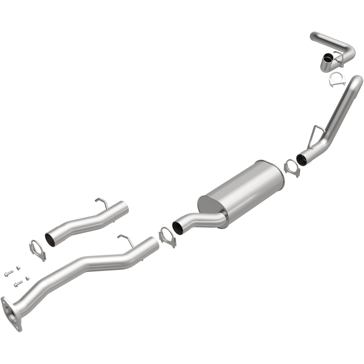 Fits 1994-1995 Chevy C1500 Suburban Direct-Fit Replacement Exhaust 106-0740 steel