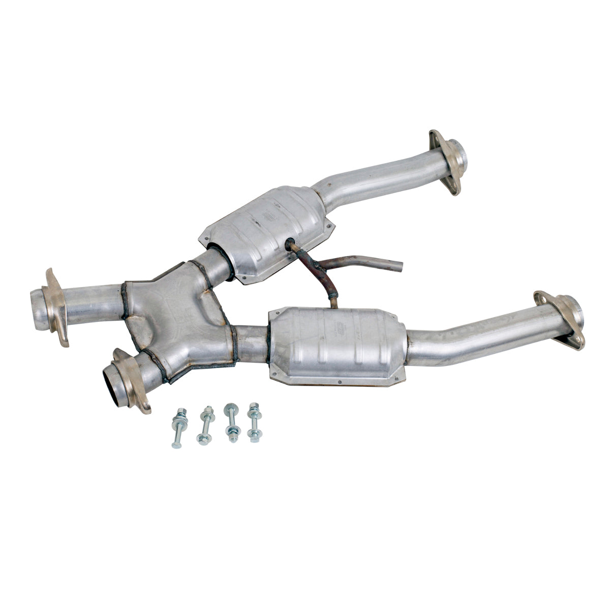 t Fits 1994-1995 Mustang GT 2.5 Short Mid X Pipe W/Catalytic Converters-1672 BBK Performance