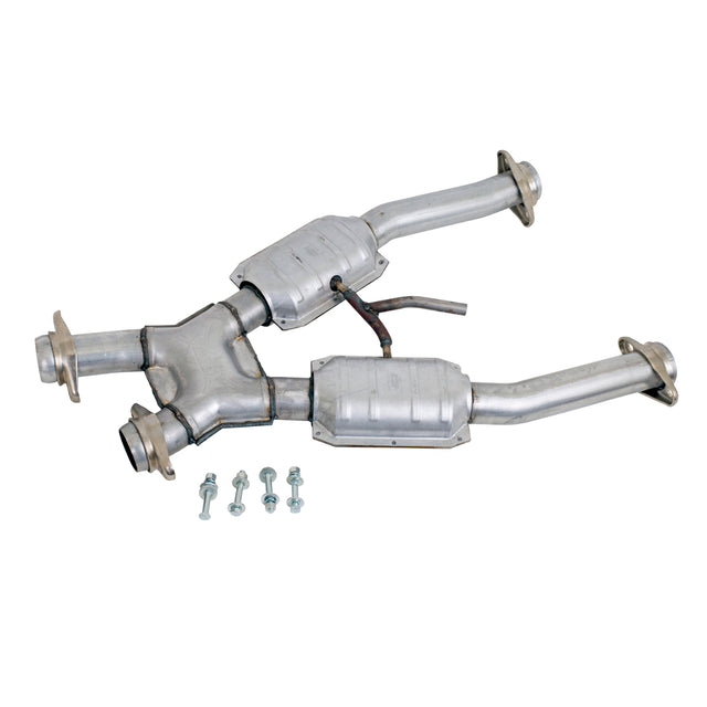 t Fits 1994-1995 Mustang GT 2.5 Short Mid X Pipe W/Catalytic Converters-1672 BBK Performance