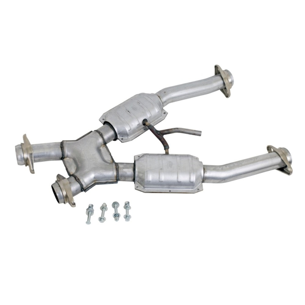 t Fits 1994-1995 Mustang GT 2.5 Short Mid X Pipe W/Catalytic Converters-1672 BBK Performance