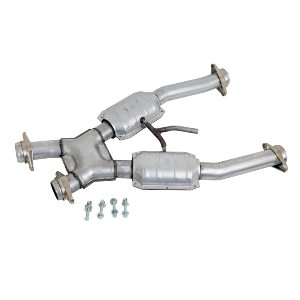 t Fits 1994-1995 Mustang GT 2.5 Short Mid X Pipe W/Catalytic Converters-1672 BBK Performance
