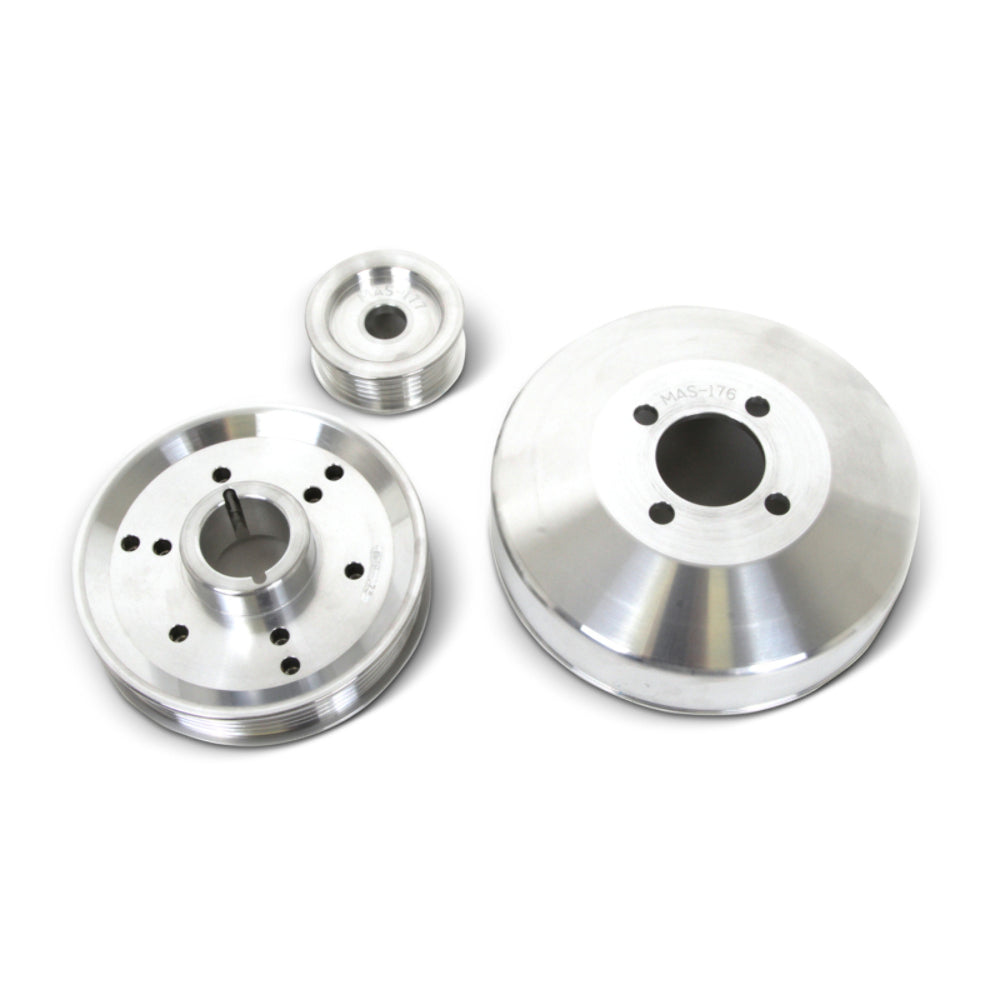 Fits 1996-01 Mustang GT/Cobra 3 Pc Performance Under Drive Pulley (Billet)-1555 for 1996-1901 Mustang