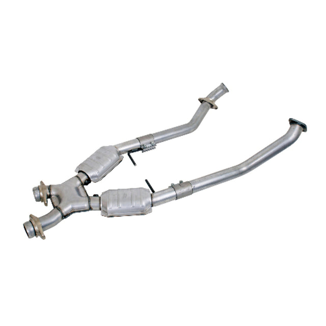 t Fits 1996-1998 Mustang GT 2.5 Full X Pipe W/Catalytic Converters-1666 BBK Performance