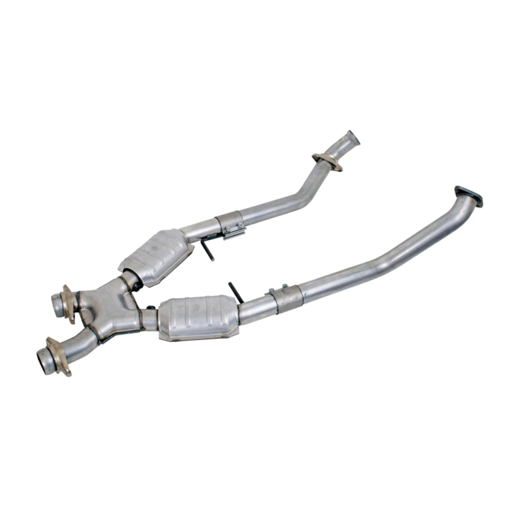 t Fits 1996-1998 Mustang GT 2.5 Full X Pipe W/Catalytic Converters-1666 BBK Performance