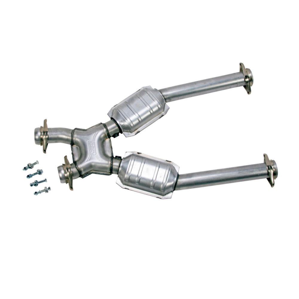 1996-2004 Ford Mustang GT X Pipe 2-1/2 Short Mid w/High Flow Converters 1638