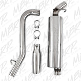 MBRP cat-back exhaust system fits 1997-1999 Jeep single side exit Armor Plus Series T409 stainless steel S5512409 2 inch inlet/outlet