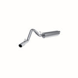 MBRP cat-back exhaust system fits 1997-1999 Jeep Wrangler single side exit aluminized steel S5512AL 2 inch inlet/outlet