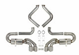 Hooker BlackHeart Fits 1997-2004 Chevrolet Corvette; Axle-Back Exhaust System - 70401343-RHKR for 1997-2004 Chevy Corvette black polished stainless steel