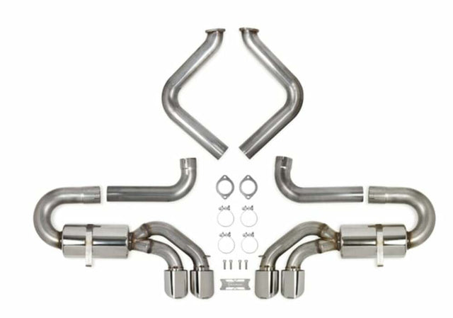 Hooker BlackHeart Fits 1997-2004 Chevrolet Corvette; Axle-Back Exhaust System - 70401343-RHKR for 1997-2004 Chevy Corvette black polished stainless steel